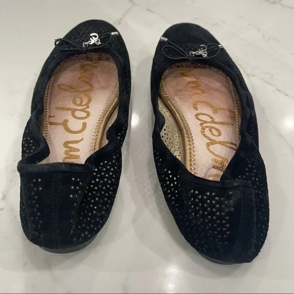 🎉HOST PICK🎉 Sam Edelman black suede Felicia ballet flats - Picture 6 of 14